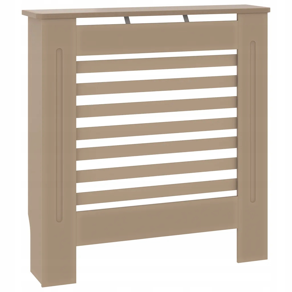 Kryt na radiátor Mdf s policí, 78 x 19 x 81,5 cm, s vodorovnými lištami