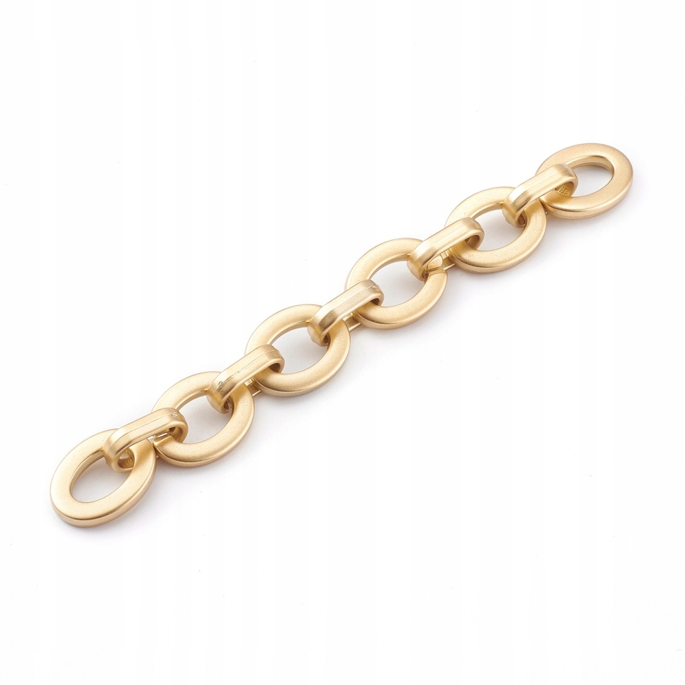Łańcuszek Akryl 24x18x4mm i 18.5x11.5x5mm Złoty 1m