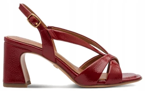 Dámské Elegantní Sandály Na Podpatku Lakované Stylové Módní Tamaris 37