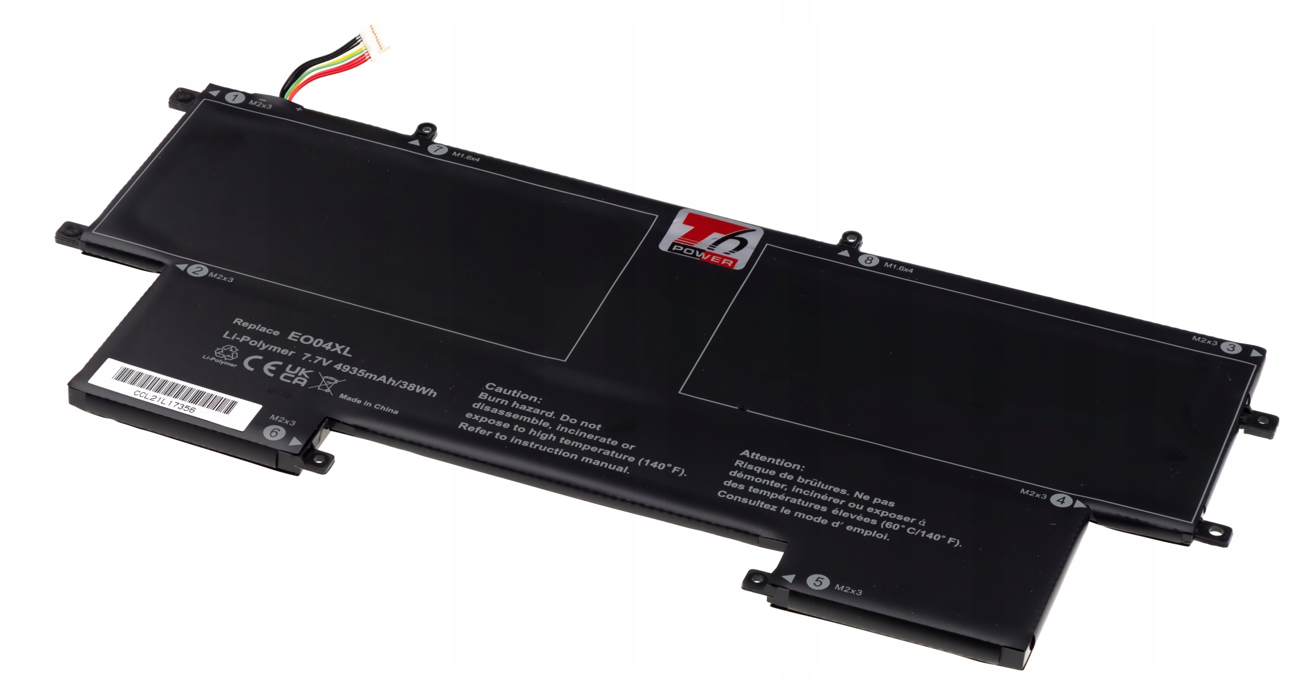 Batéria T6 Power pre Hp EliteBook Folio G1, 4935mAh, 38Wh, 4cell, Li-pol