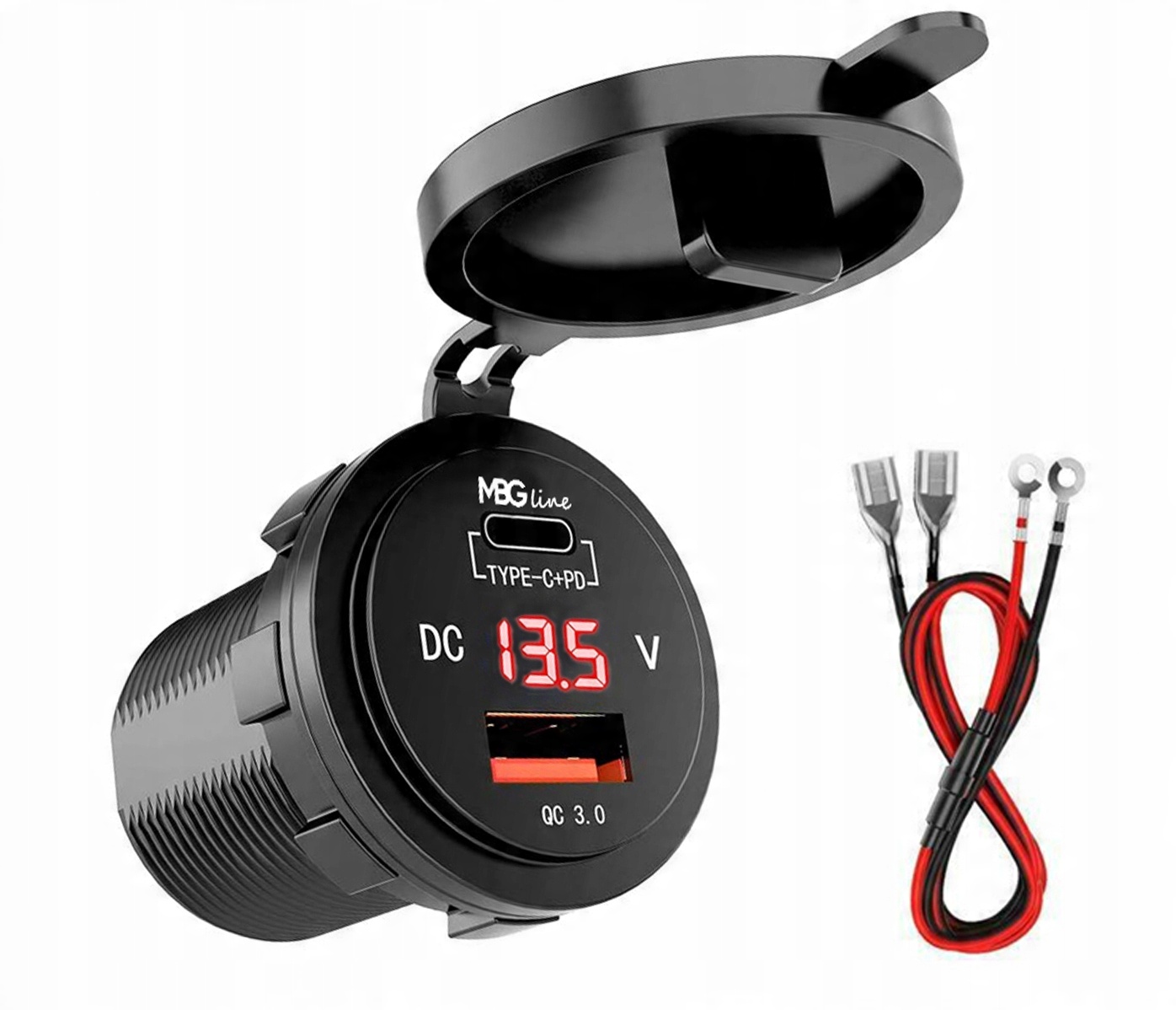 

Ładowarka Zasilacz Usb QC3.0 Typ C Pd Woltomierz
