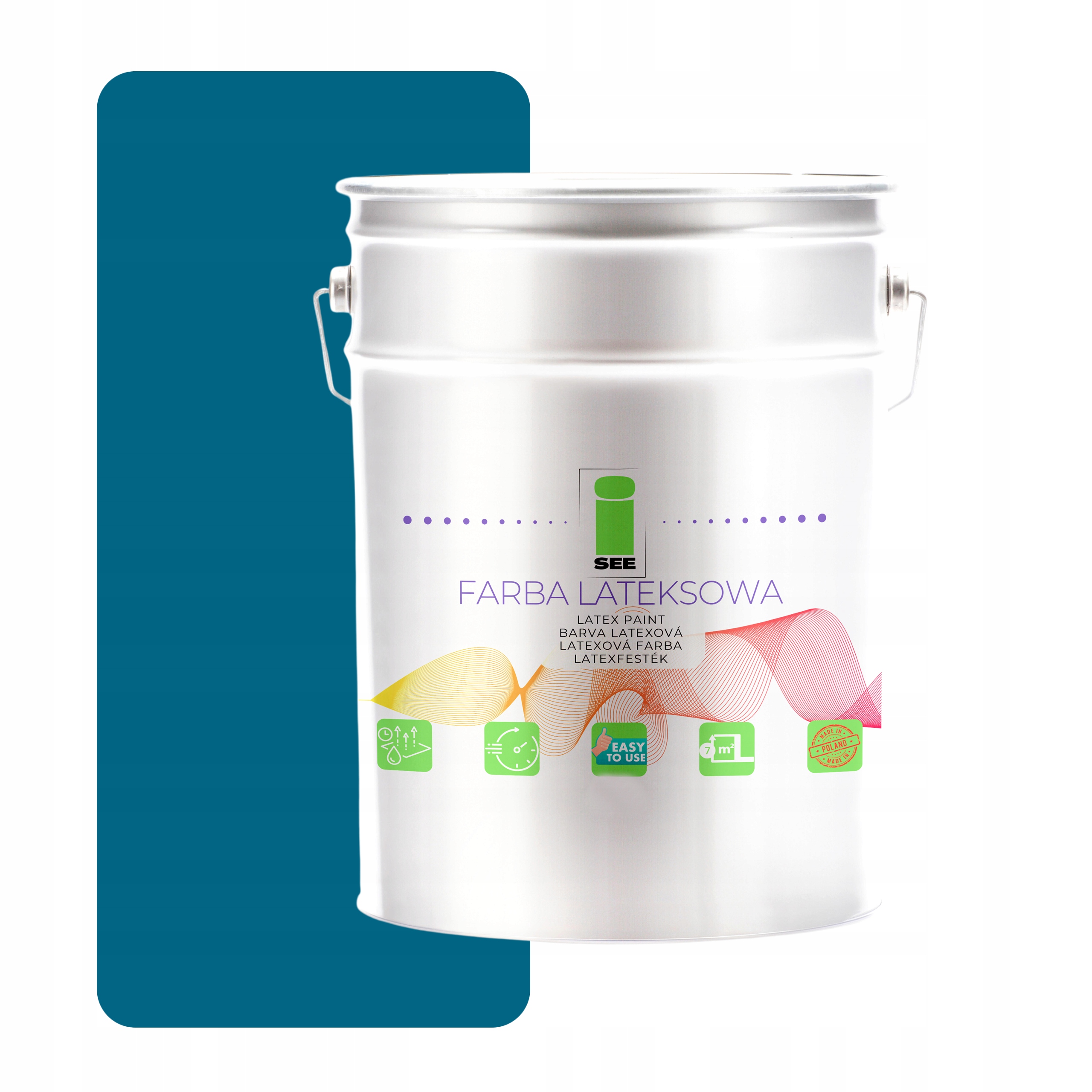Latexová Farba Na Steny Modrá, Priedušná, 10 L, Hypoalergénna