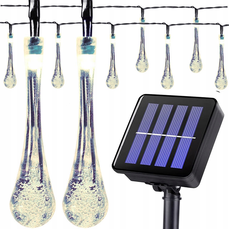 

Girlanda Solarna Świetlna Lampki Sople 30 Led