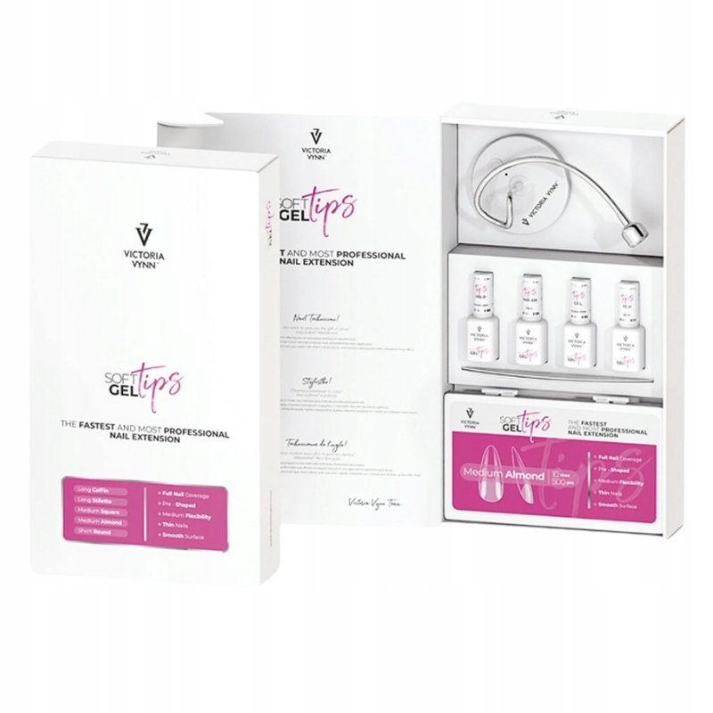 Victoria Vynn Soft Gel Tips Starter Kit Sada na tipy Medium Mandle