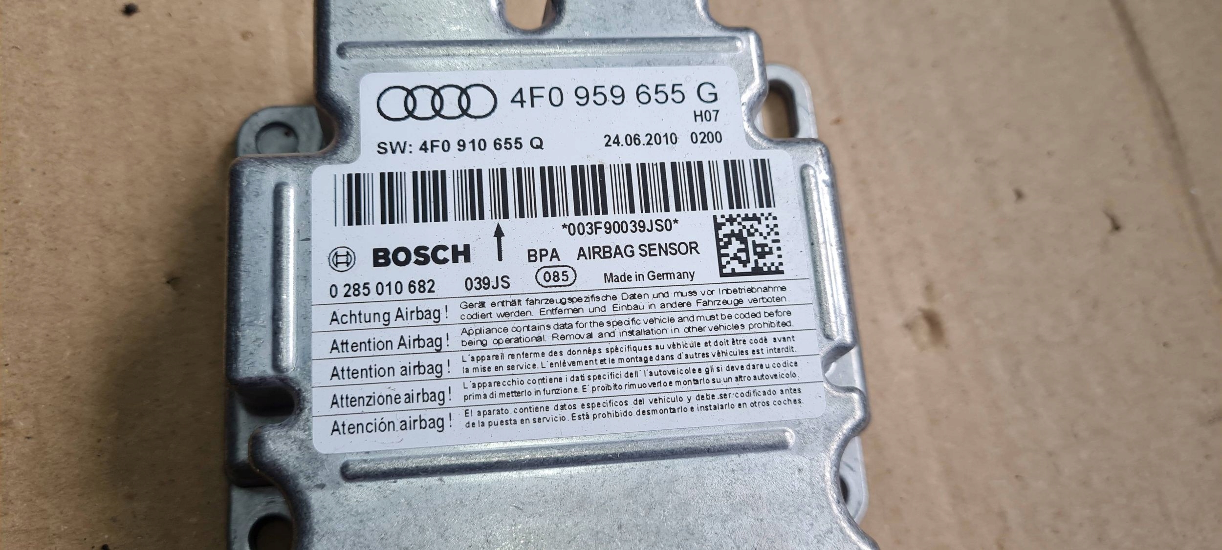 A6 C6 LIFT modulo Centralina SENSOR airbag 4F0959655G