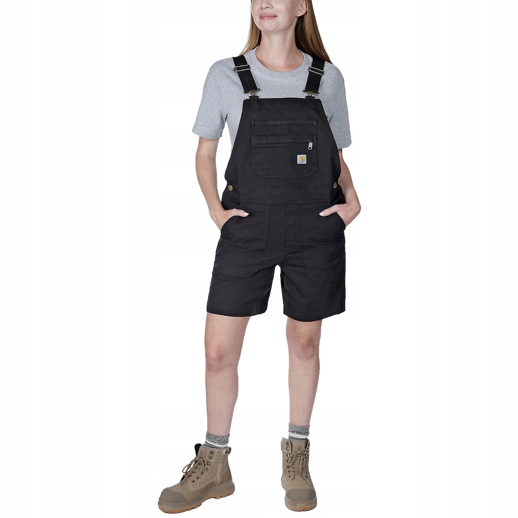 Dámské krátké kalhoty Carhartt Rugged Flex Canvas Shortall Black L