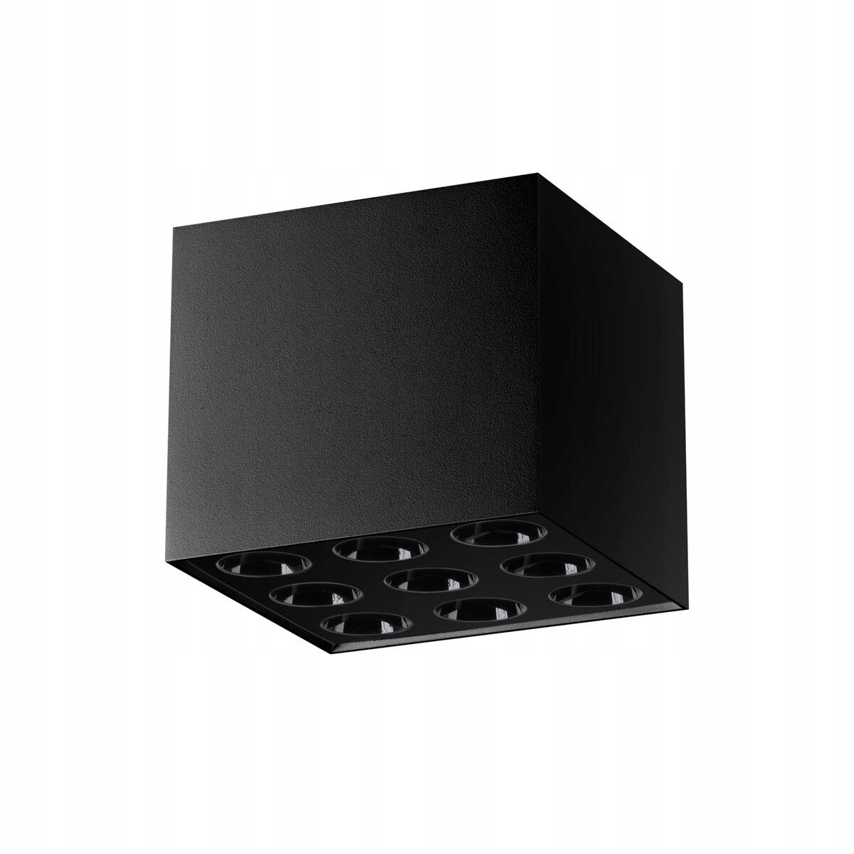 Stropné Led svietidlo Sollux 16W štvorcové čierne moderné Ozzy SL.1211