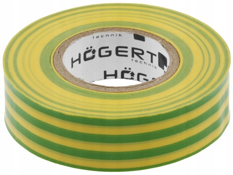 HOGERT Taśma izolacyjna PVC żółto zielona HT1P286