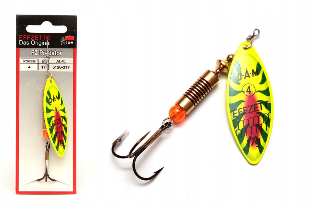 Obrotówka Dam Effzett Predator Fire SHARK-7,0 g