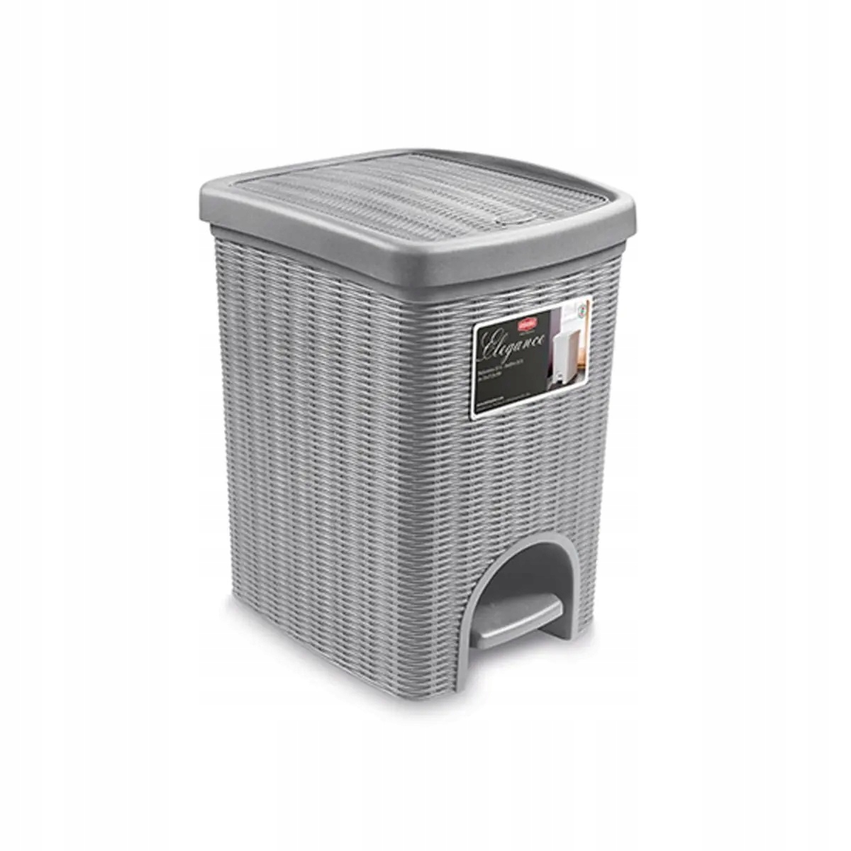 Levně Odpadkový koš, ratan, 20 l, světlý popel