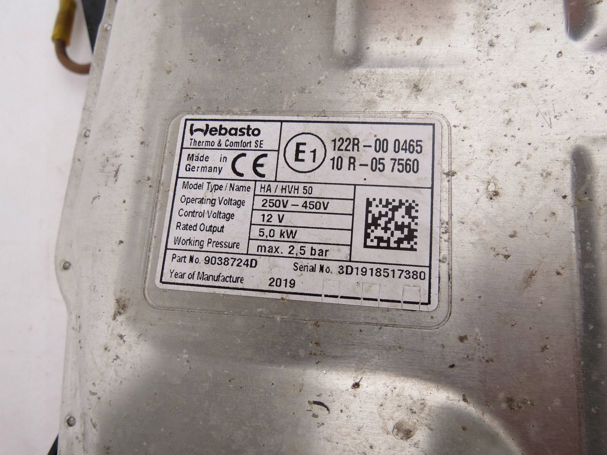 WEBASTO ohřívač webasto VOLVO S90 V90 T8 HYBRYDA 31694787