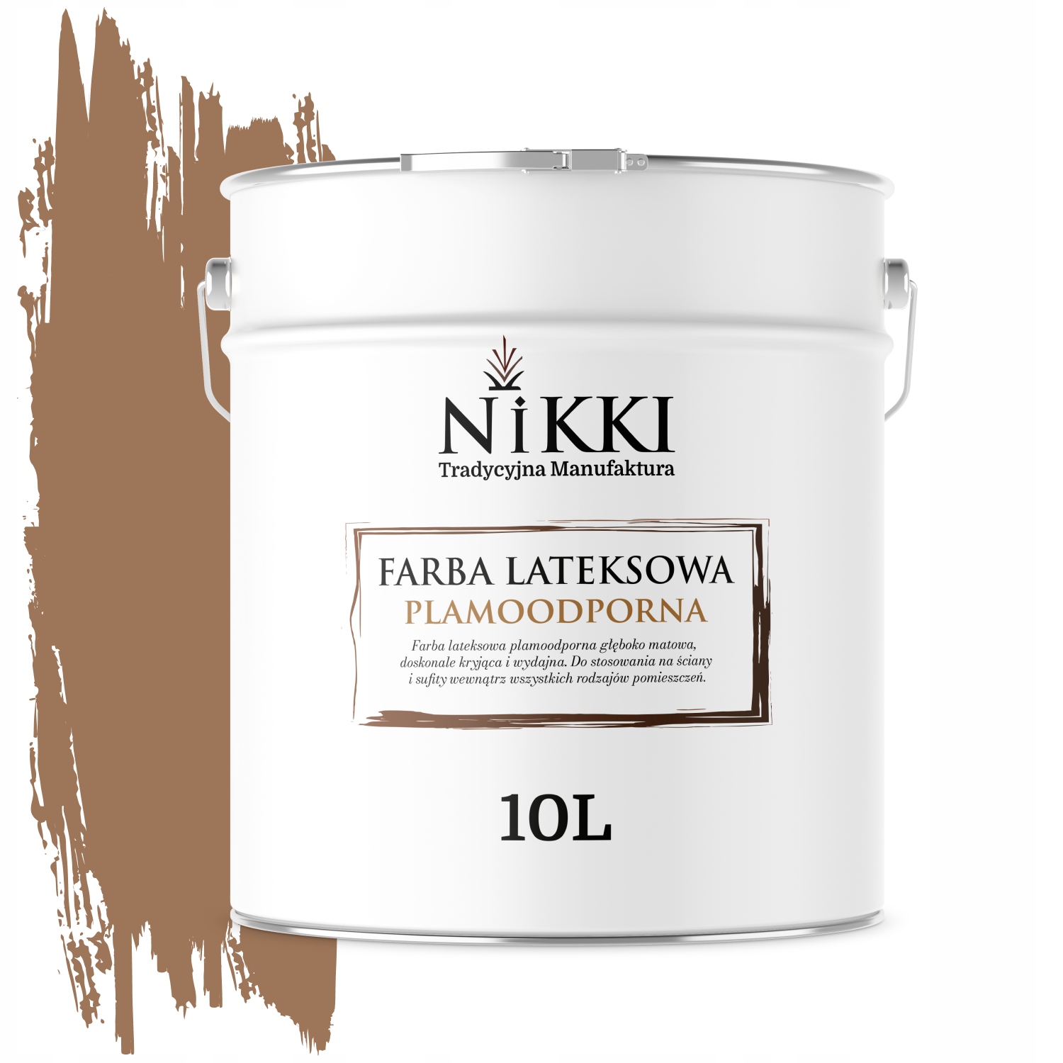 Latexová Farba Odolná Voči Škvrnám Hnedá H5018 10L Hlboká Matná Na Steny