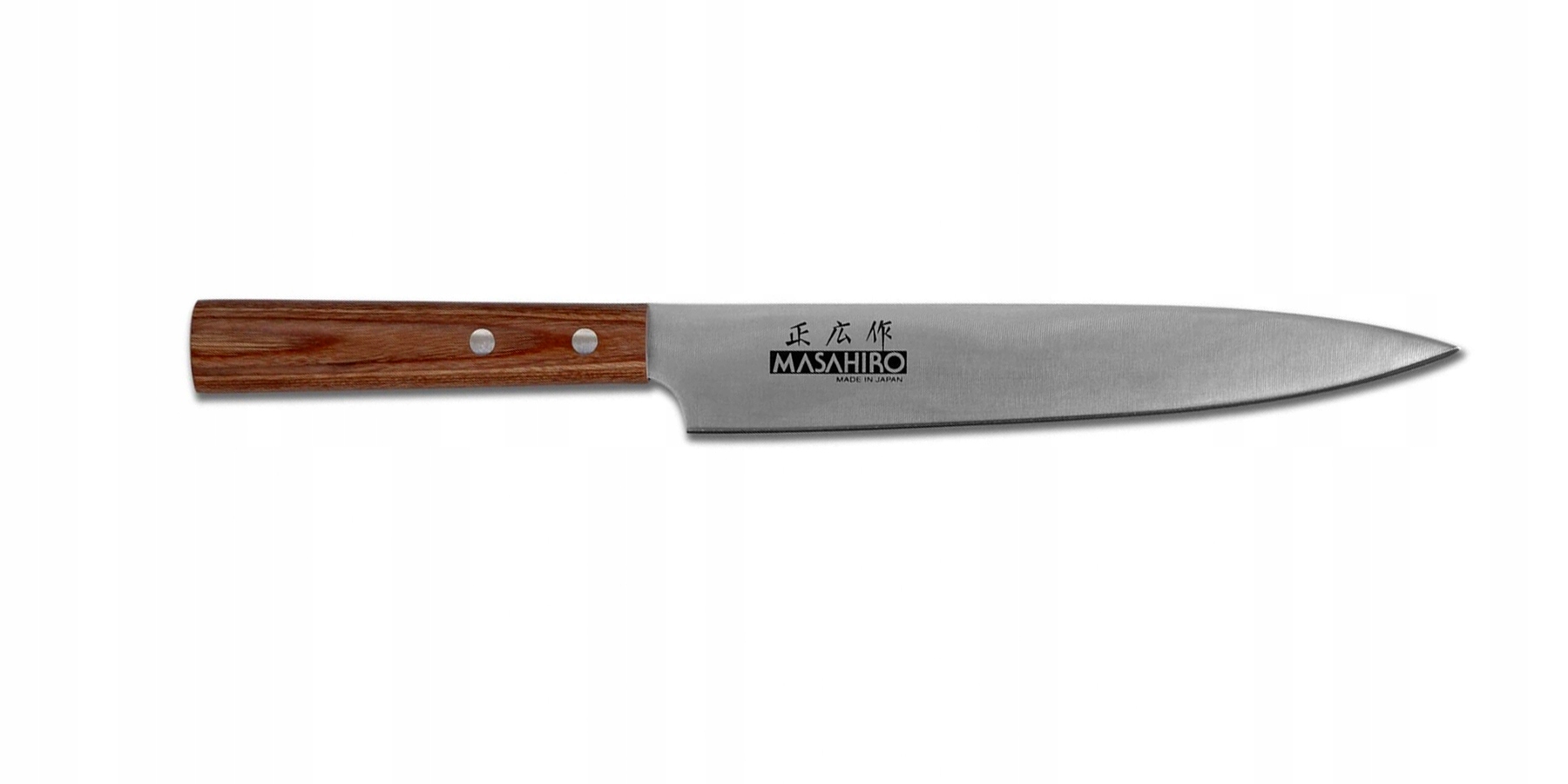 Japonský nôž na porciovanie Masahiro Sankei Carving 205, hnedý