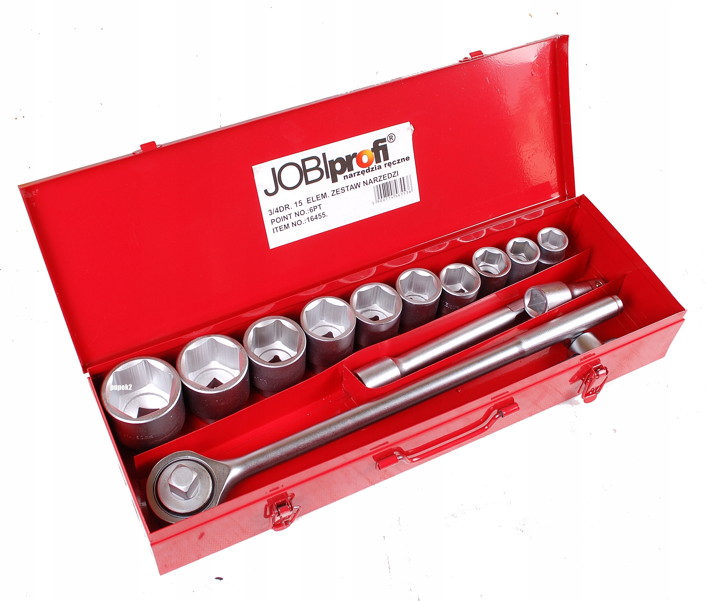 Sada nástrčných kľúčov Jobi 3/4", 15 prvkov