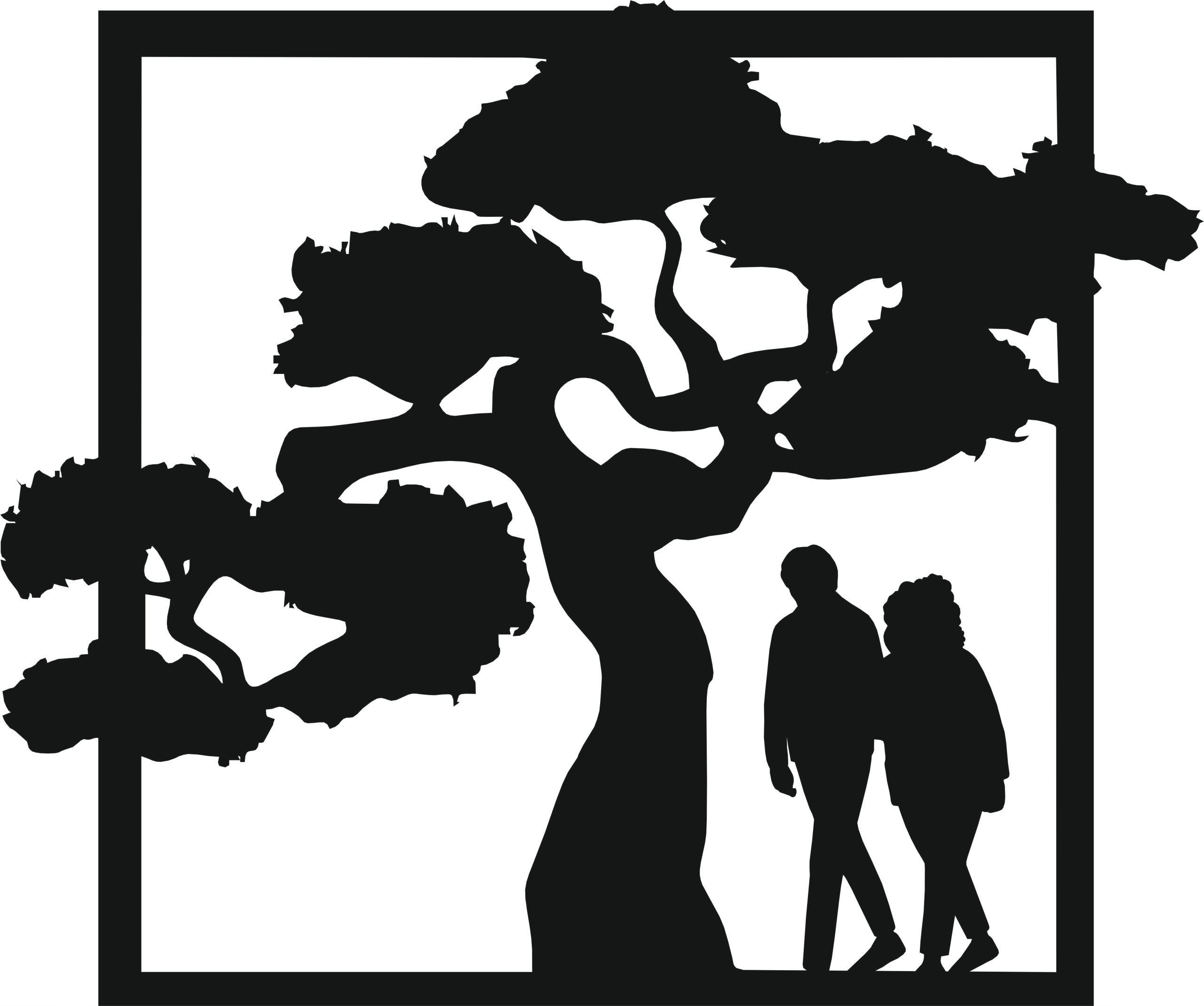 Drzewo w kwadracie bonsai para 30 kolory