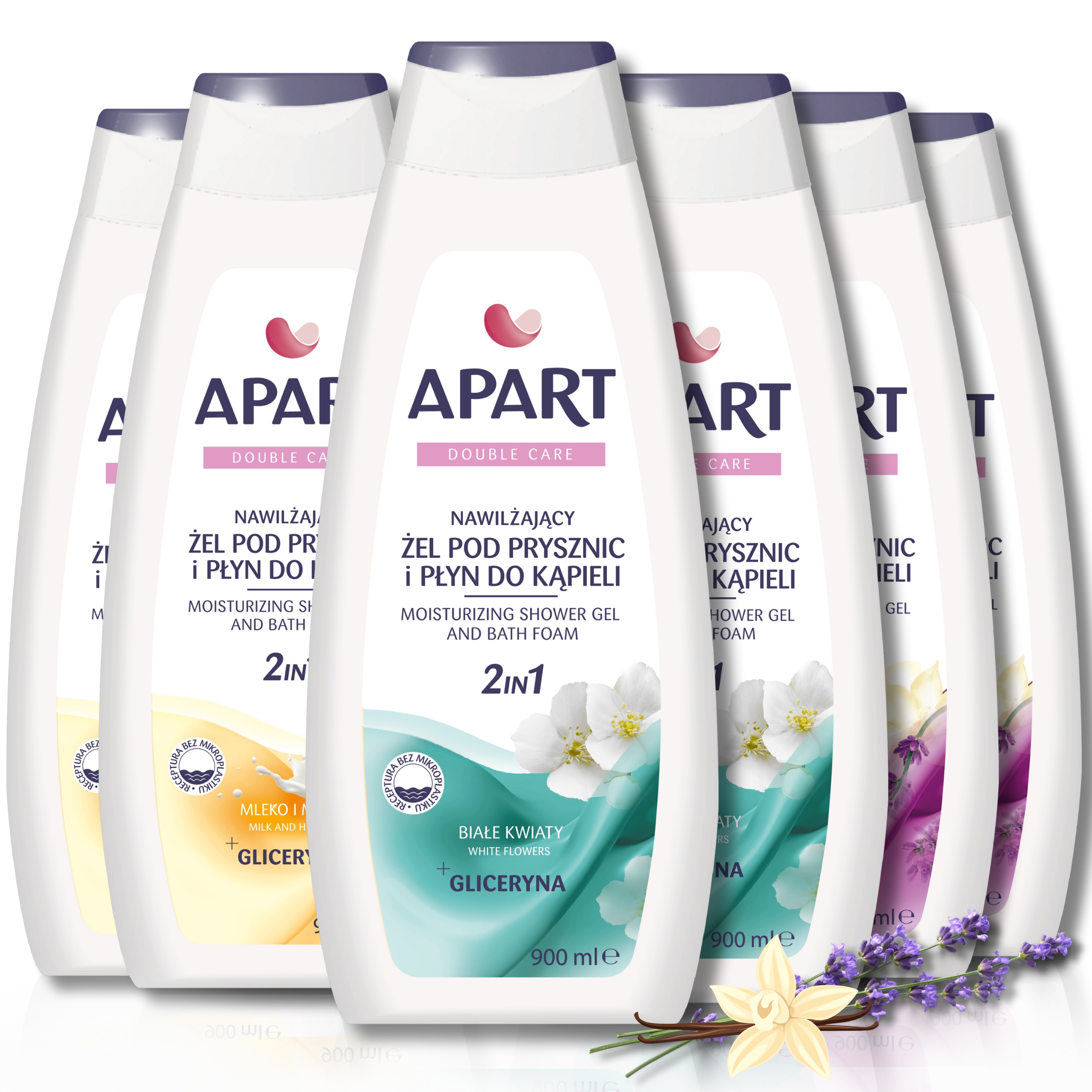 Apart sprchový gel Dámský 2v1 Mix 6x900 ml