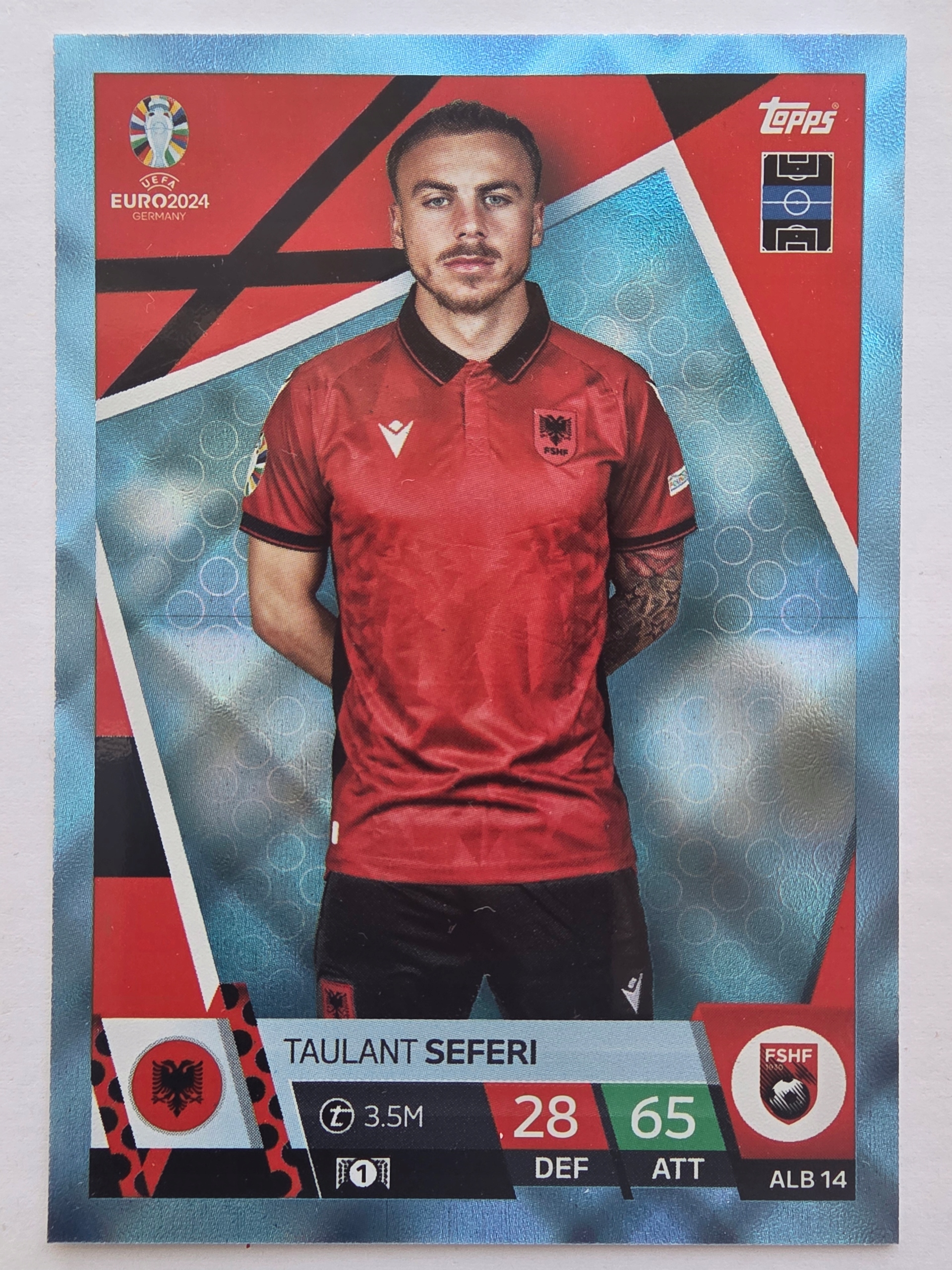 2024 Topps Euro Taulant Seferi Albania Crystal /NU23