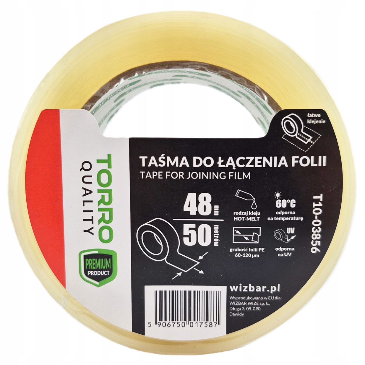 TAŚMA NAPRAWCZA DO KLEJENIA FOLII PAROIZOLACYJNEJ 48mm 50m TORRO