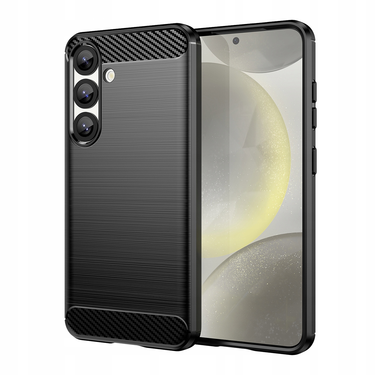 Etui silikonowe na Samsung Galaxy S25 Edge Carbon Case czarne