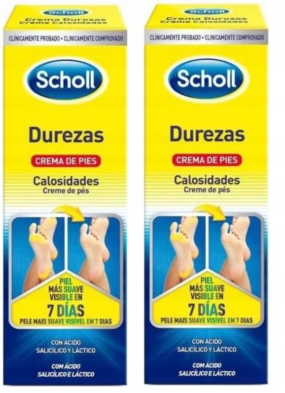2 x KREM NA ZROGOWACENIA SCHOLL KREM DO STÓP KWAS SALICYLOWY 60ml