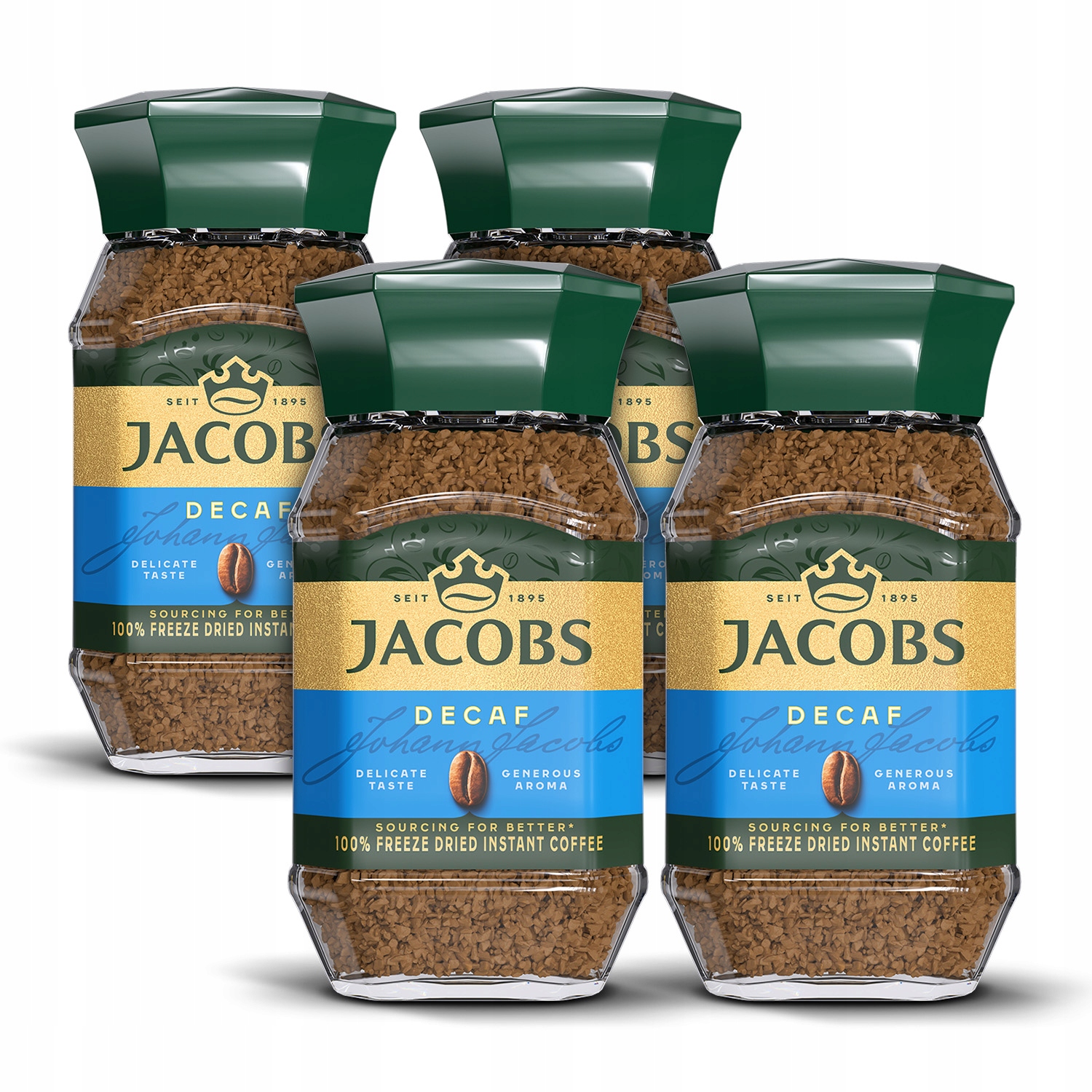 Kawa bezkofeinowa rozpuszczalna Jacobs Decaff 4x 100g