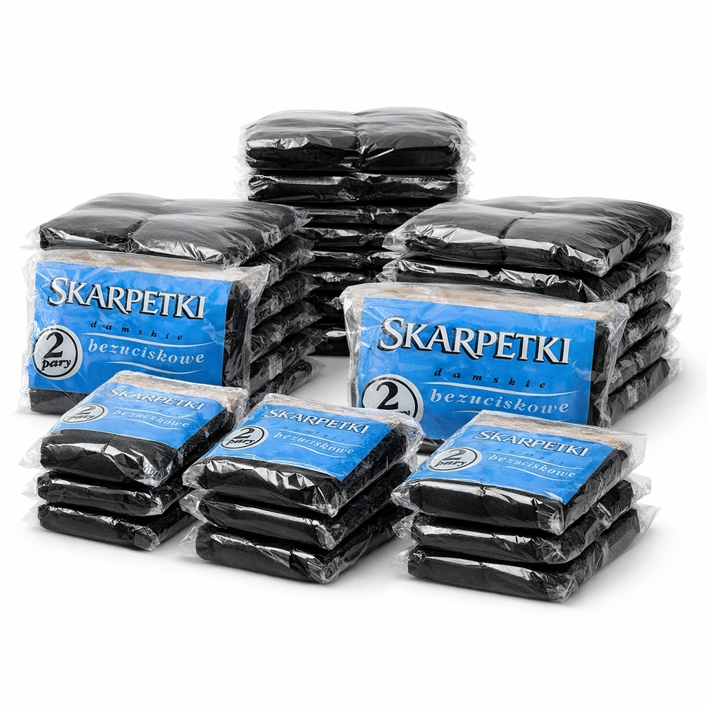 Velkoobchod 100 párů dámské ponožky beztlakové 20 Den černé univerzální
