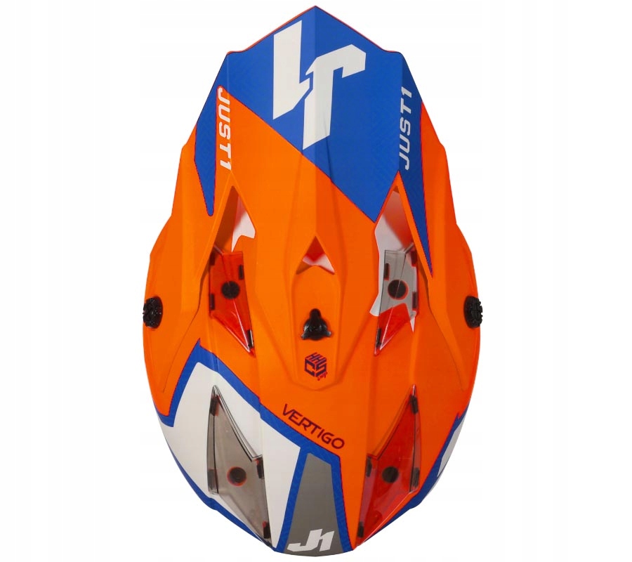 KASK JUST1 J32 KIDS VERTIGO BLUE FLUO ORANGE YS Kolor niebieski