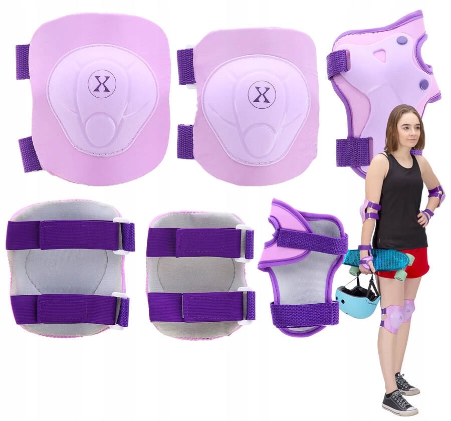 Regulowany Kask Na Rolki Rower Hulajnogę Dla Dziecka + Ochraniacze M Marka Nils Extreme