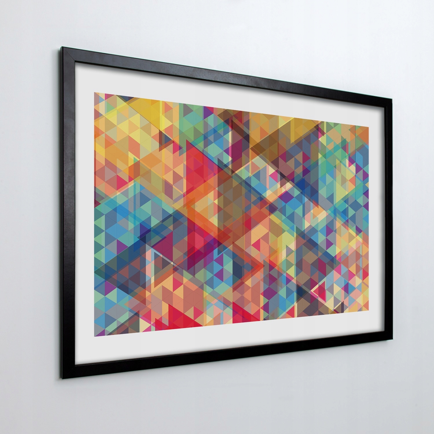 Obraz v ráme na stenu Farba geometria 100x70 cm