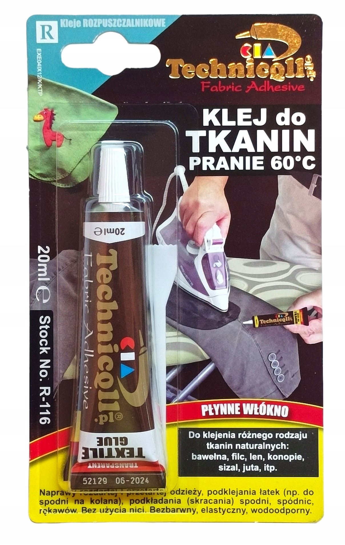 Klej Do Tkanin Techicqll 116 Płynne Włókno 20ml