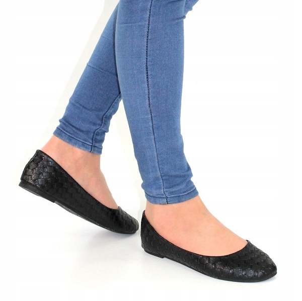 

Buty Damskie Płaskie Balerinki W Plecionkę r 37