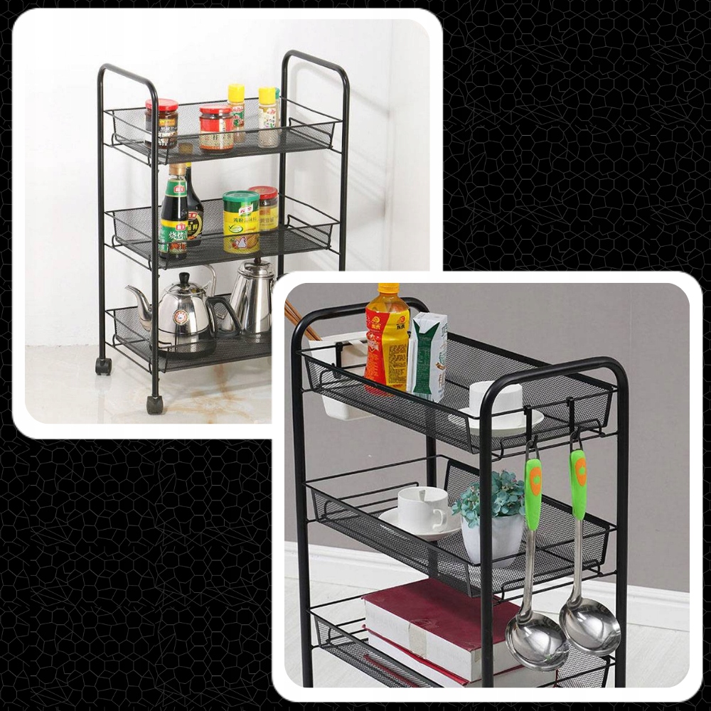 MOBILNA SZAFKA SOLIDNY REGAŁ STOLIK NA KÓŁKACH PRZENOŚNY Z BLOKADĄ METAL Rodzaj szafek stojąca