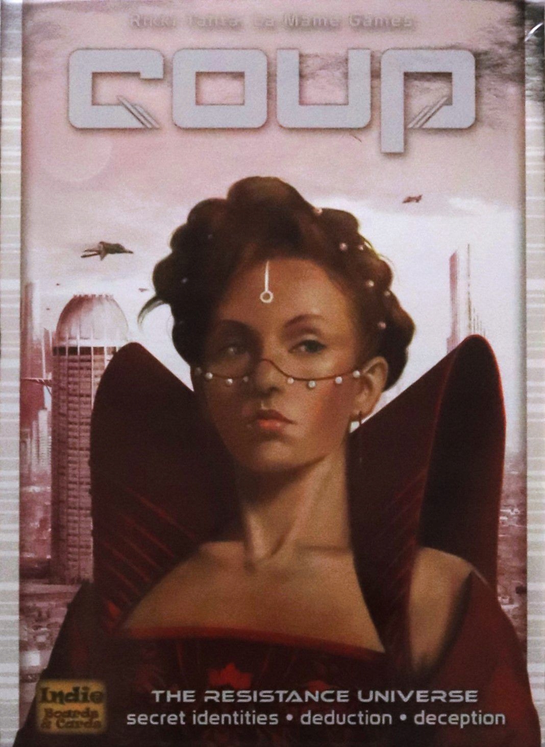 INDIE BOARDS AND CARDS | COUP | CARD GAME | AGES 14+ | 2-6 PLAYERS | 15 MIN