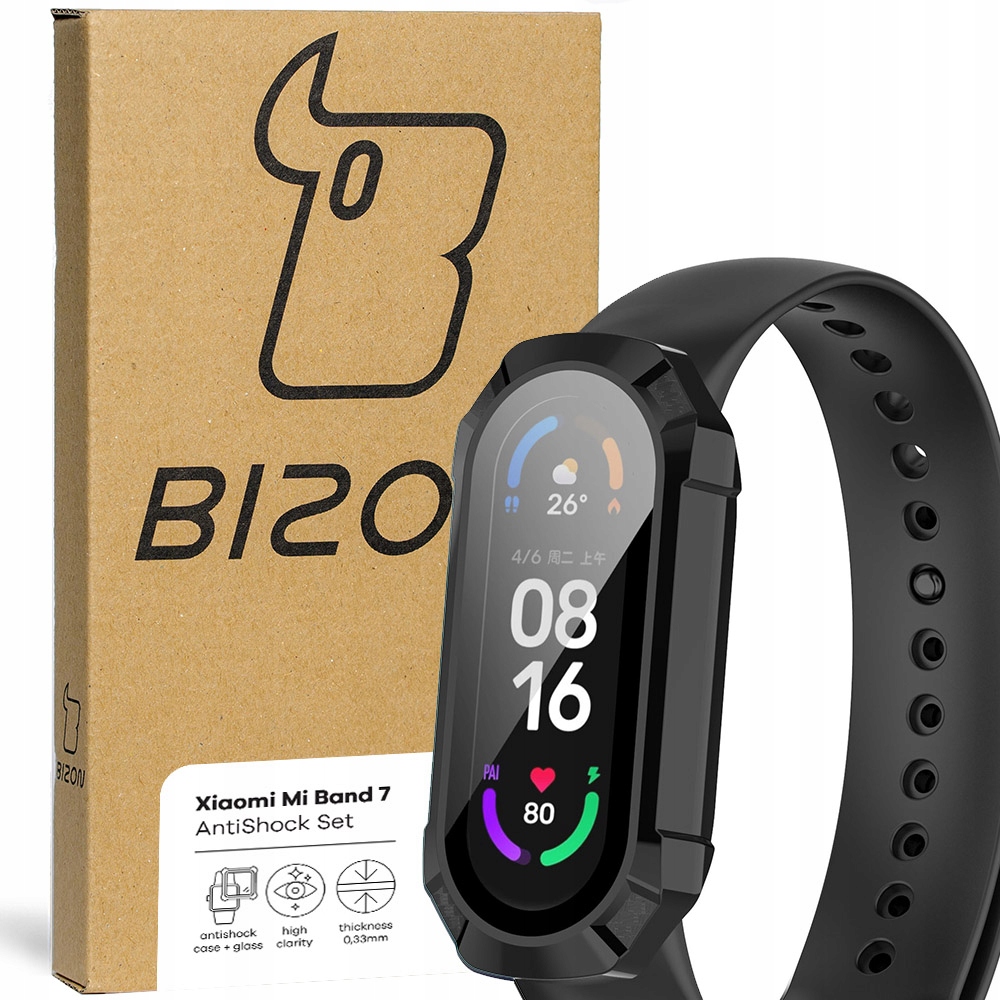 

Etui ze szkłem Bizon Case do Xiaomi Mi Band 7