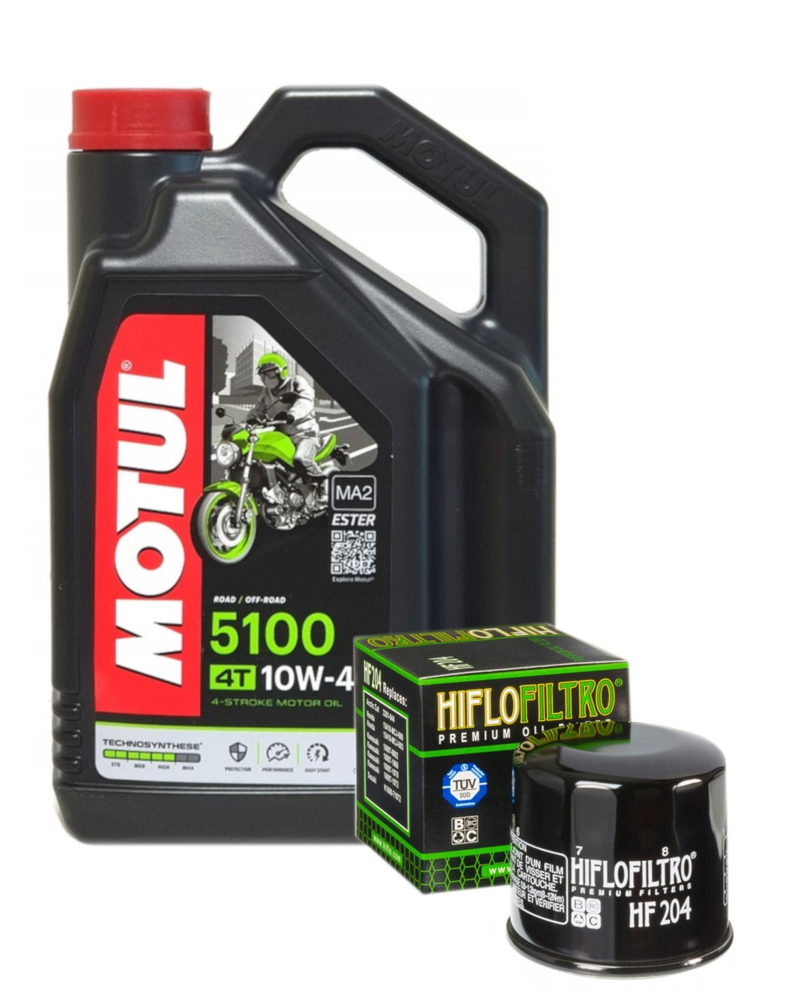 МОТОРНОЕ МАСЛО MOTUL 10W40 5100 4L ФИЛЬТР HF204