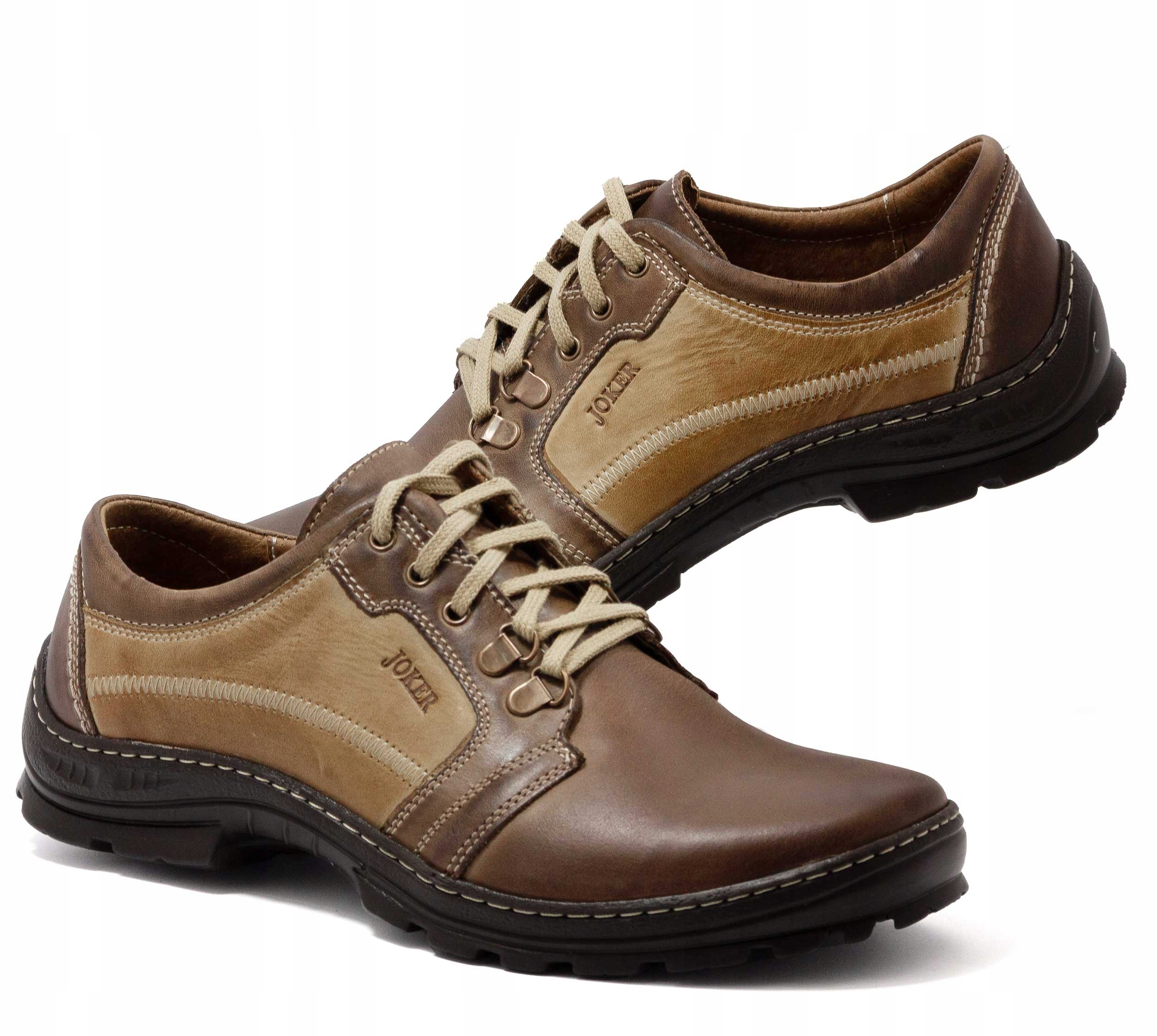 Polské pánské kožené polobotky Joker – pohodlné a elegantní, velikost 192, velikost 45