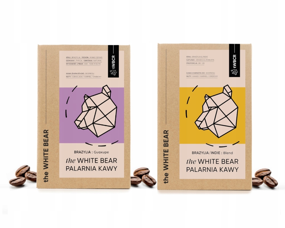 Levně Sada káva Arabica&Robusta Brazílie/Indie Brazil Guaxupe 2 x 1 kg