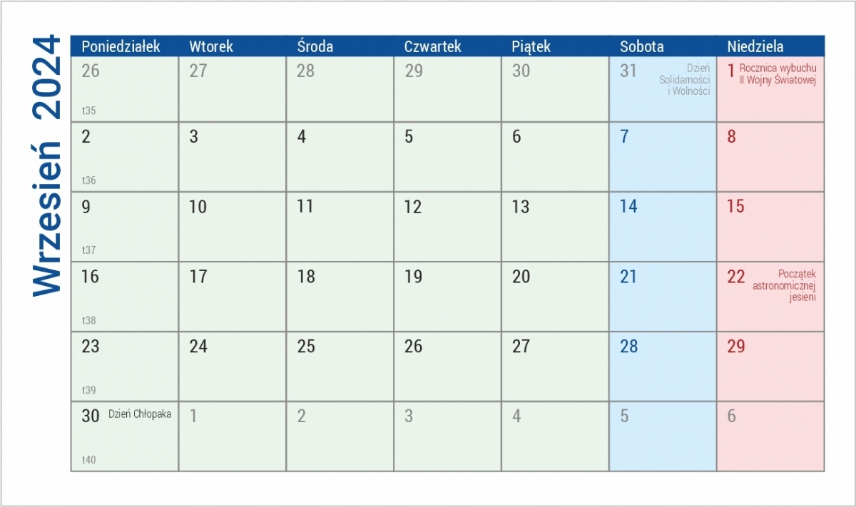 Kalendarz biurkowy MINI z notesem i znacznikami 2024 Tematyka inna