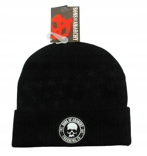 Čepice Sons of Anarchy 54-60 cm černá s výšivkou
