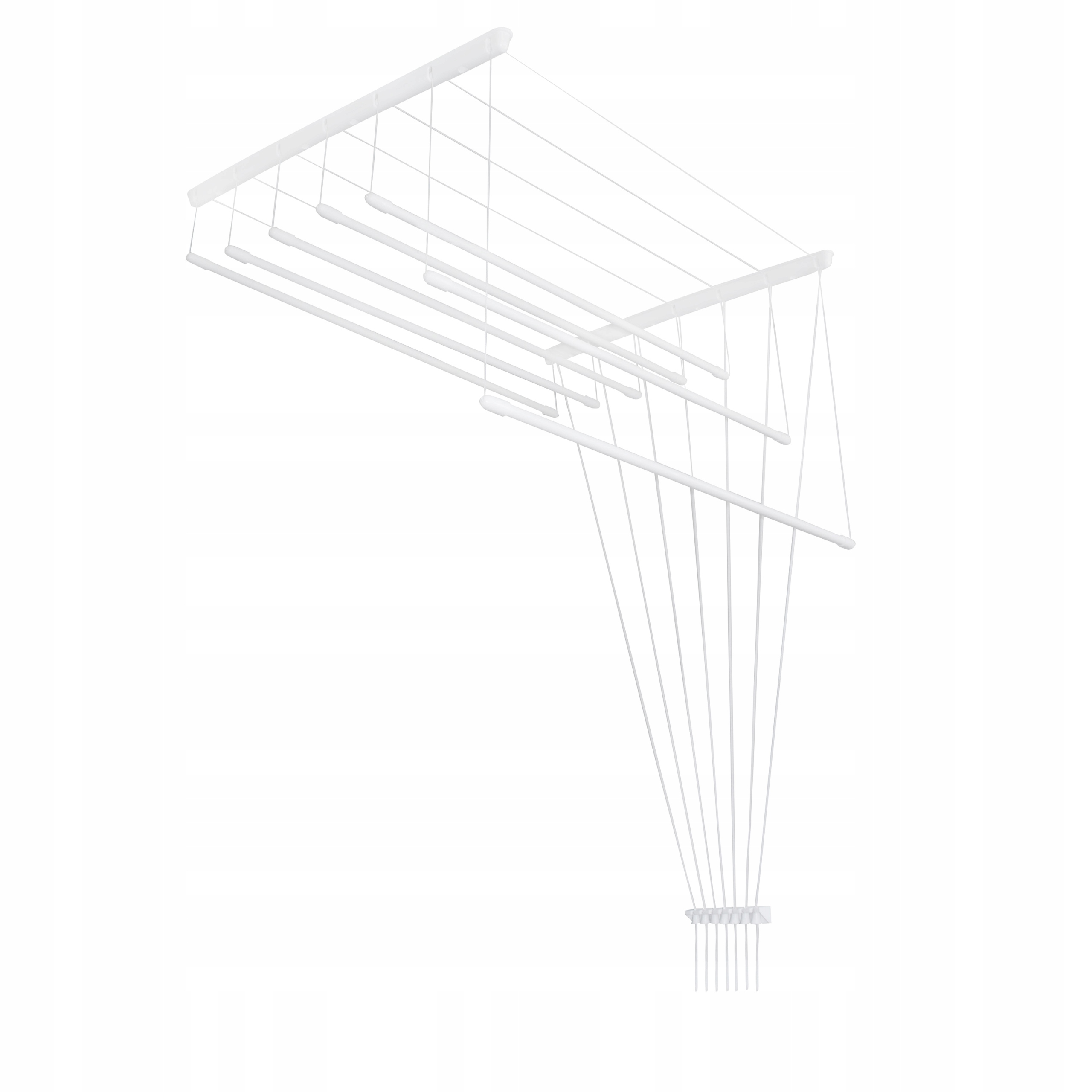 Duza Biała Suszarka Sufitowa Na Pranie 7 Prętów 180 CM Łazienkowa Balkonowa
