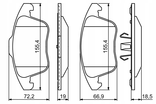 2× Bosch 0 986 479 288 тормозной диск + тормозные колодки перед 494 324