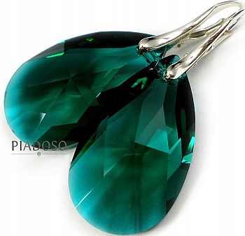 Akce Krystaly Náušnice 28 mm Stříbro