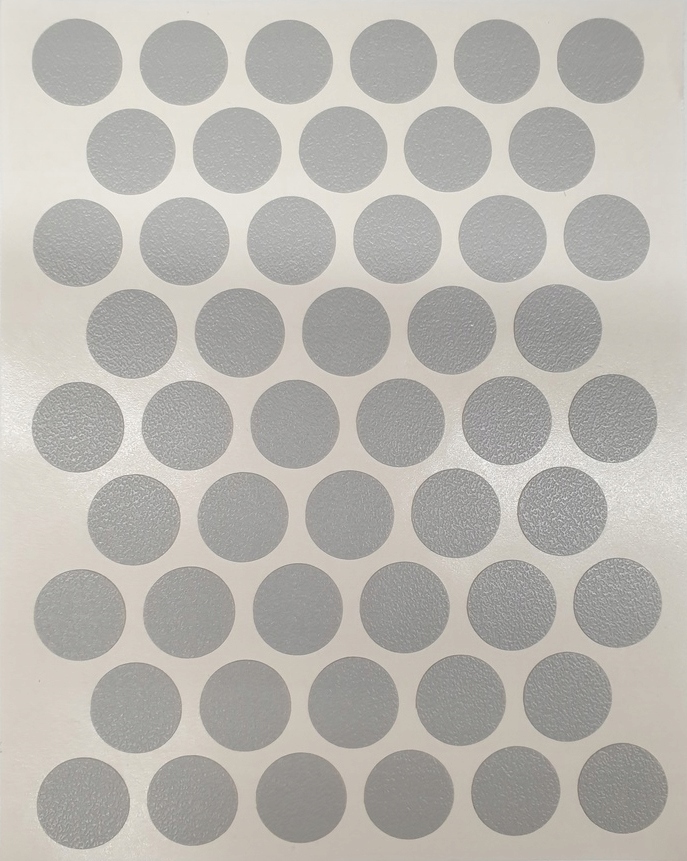 Zaślepka samoprzylepna 14mm popiel 50szt