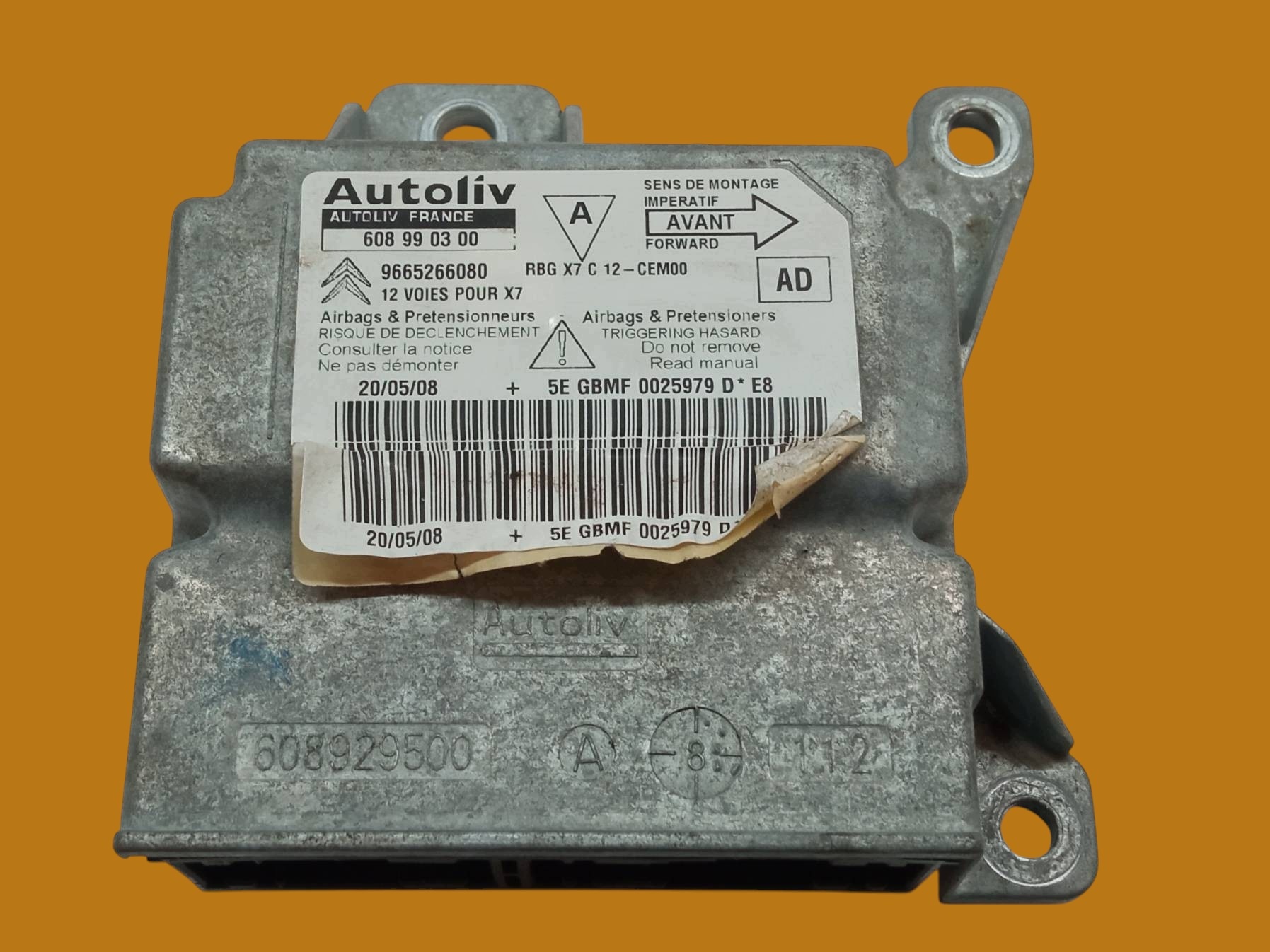 SENSOR AIRBAG 9665266080 Citroen C5 II (2007- )