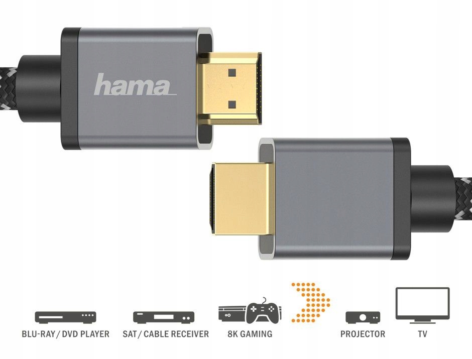 Hama Certyfikowany Kabel HDMI 3m 2.1 Ultra High Speed eARC 8K/60HZ 4K/120HZ
