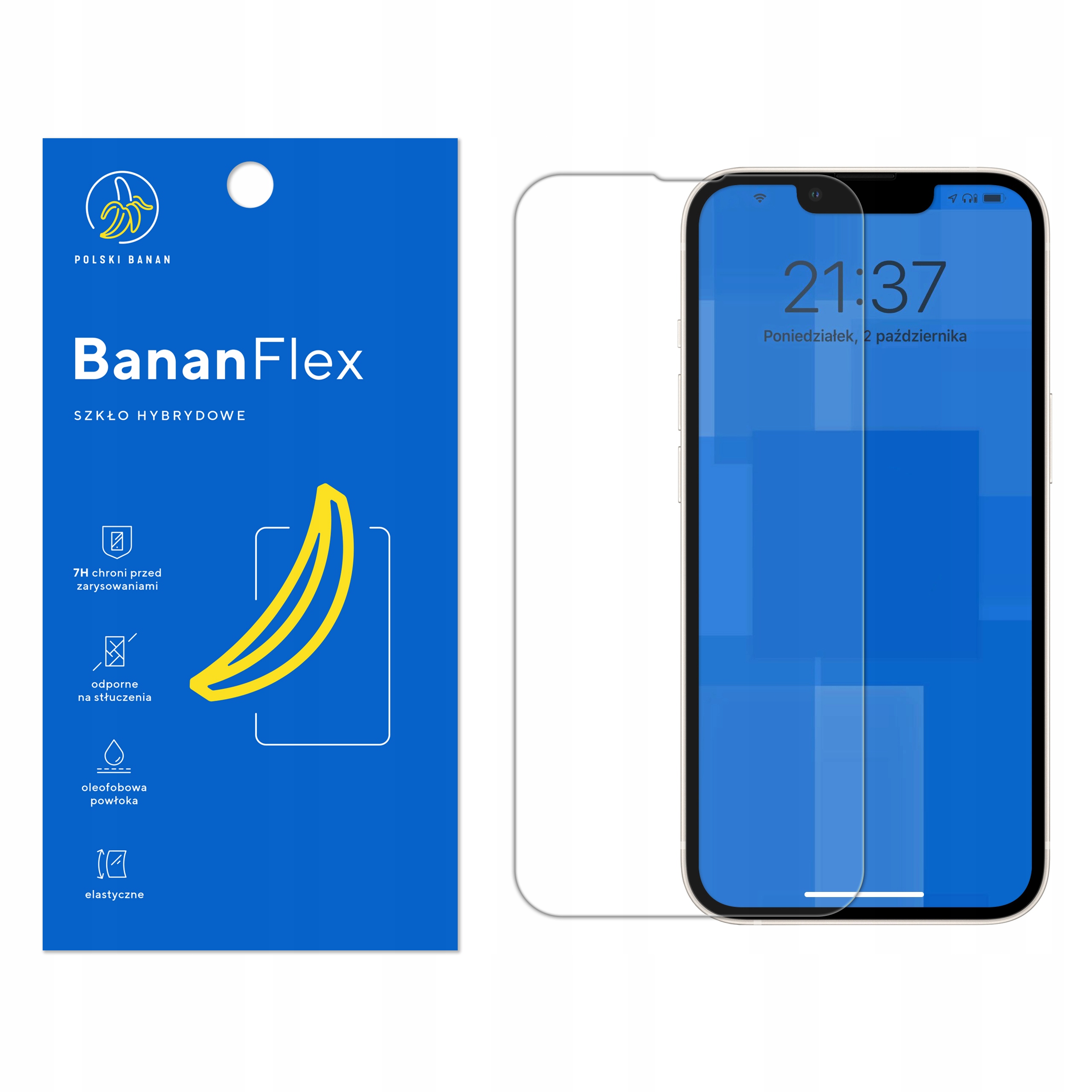 

Szkło Hybrydowe Polski Banan 7H do iPhone 13