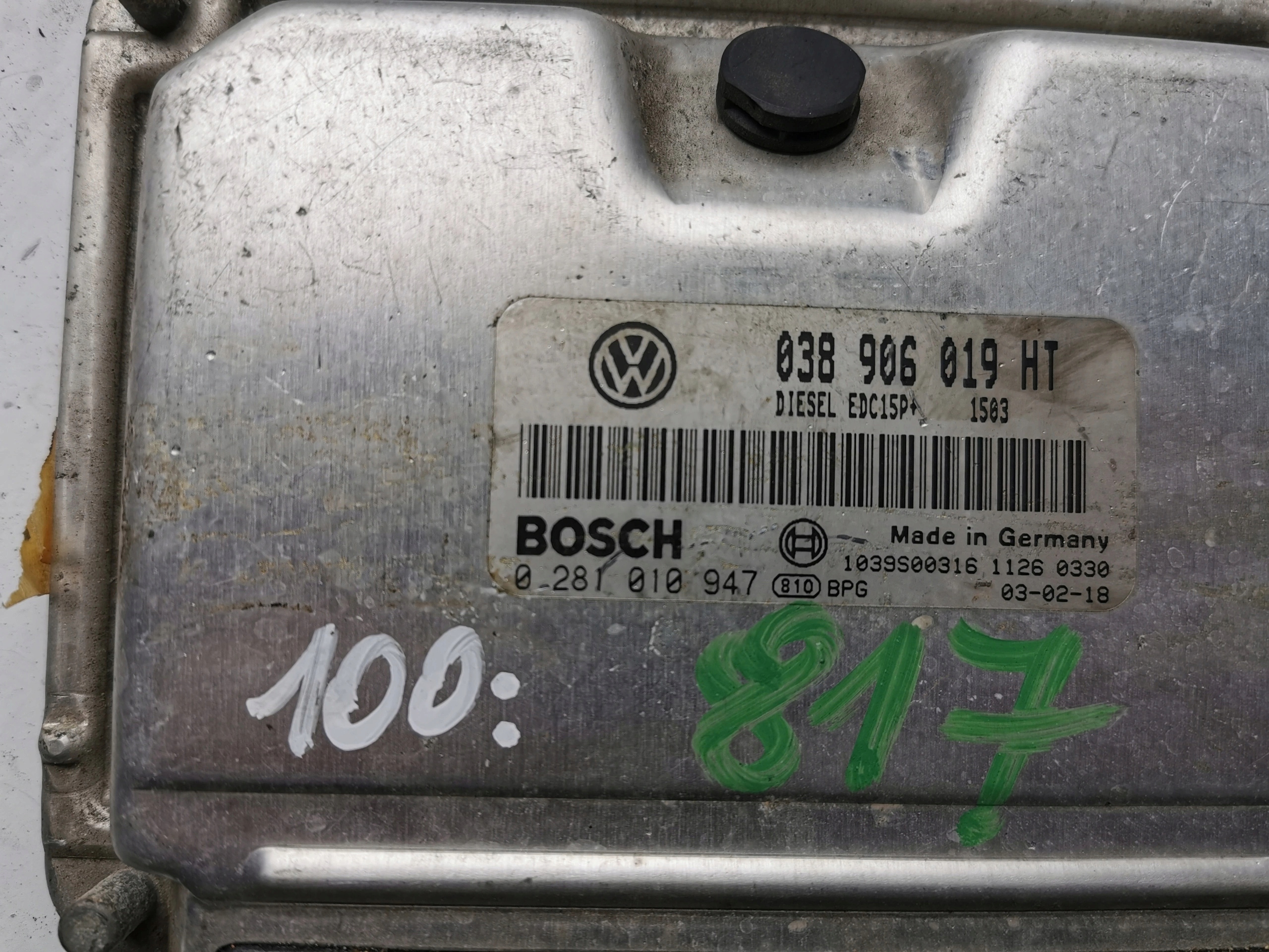 SEAT IBIZA 1.9TDI 0281010947 038906019HT Computer