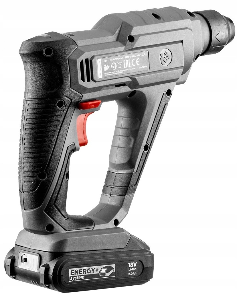 GRAPHITE Młotowiertarka + torba + akumulator + ład Typ uchwytu SDS Plus