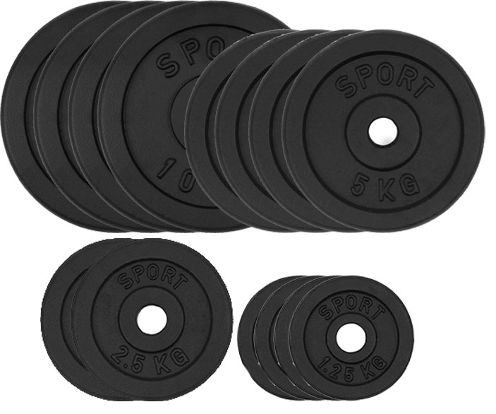 

Obciążenie Żeliwne 70 kg Zestaw 14 talerzy 28,5mm