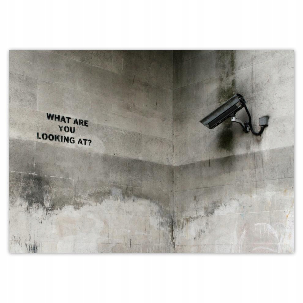 

Naklejki 70x50 Banksy Kamera Graffiti